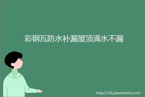 彩钢瓦防水补漏屋顶滴水不漏